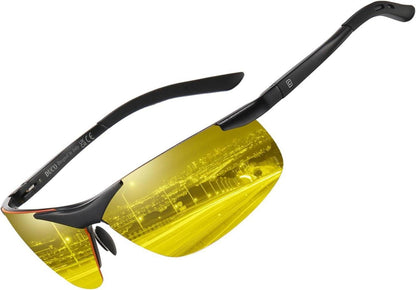 Polarisierte Nachtsichtbrille gelbe Gläser UV400 Sport 6806