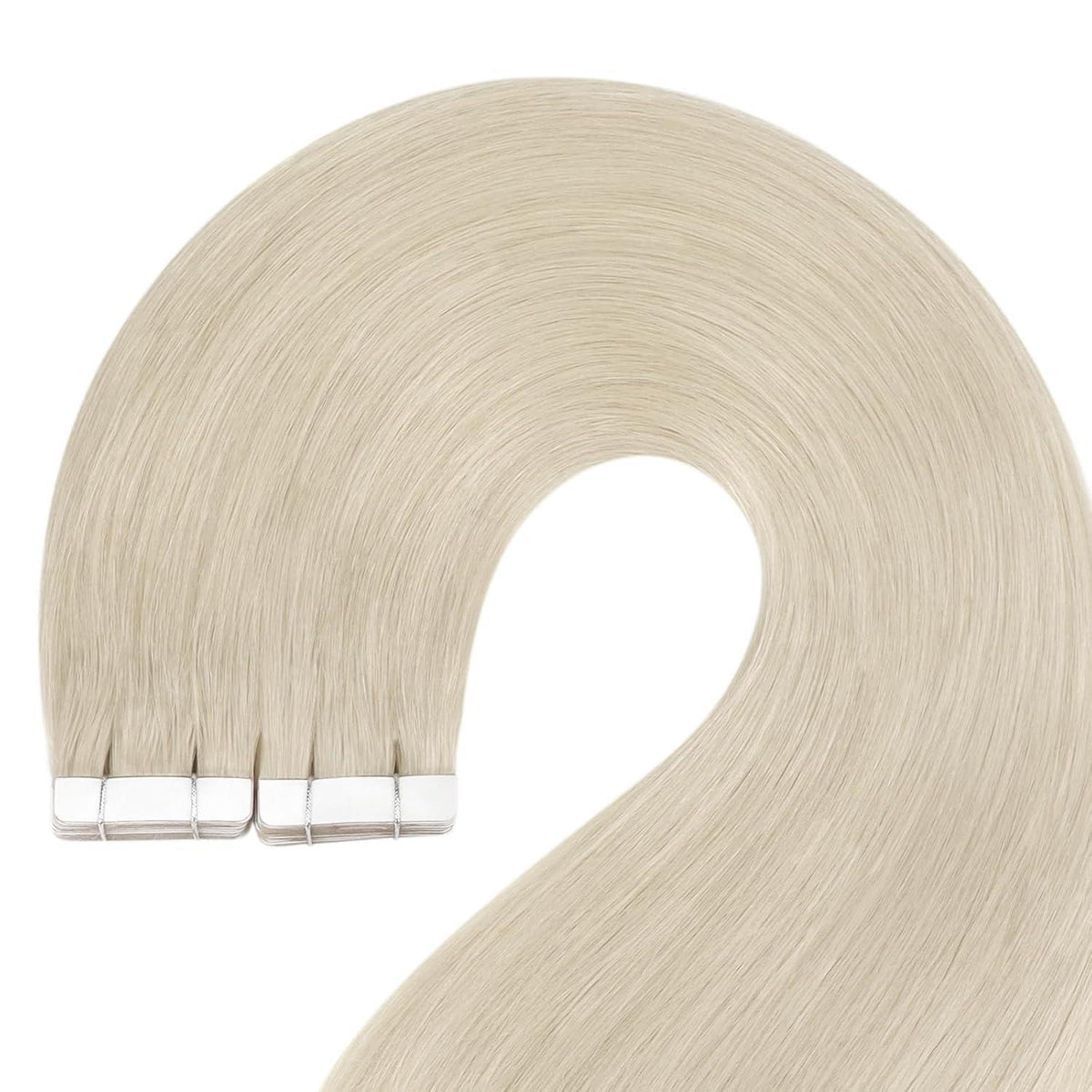 Echthaar Tape Extensions Platinblond 45cm 50g
