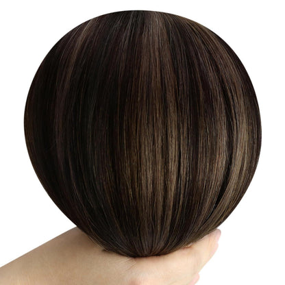 Clip-in Echthaar Extensions Ombre Braun 45cm – Remy Haare