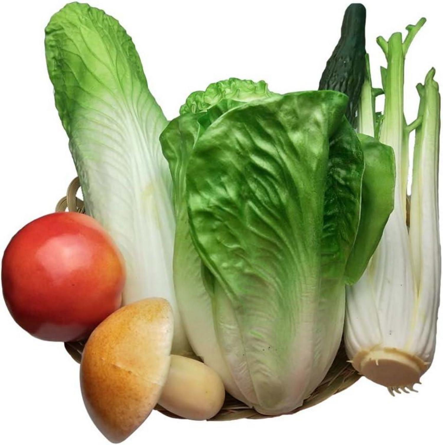 Künstlicher Salat Deko Gemüse für Küche und Zuhause 2 Stück PU