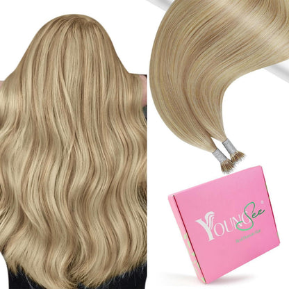 Echthaar Nanoring Extensions Blond – 35cm, 50g #16/22