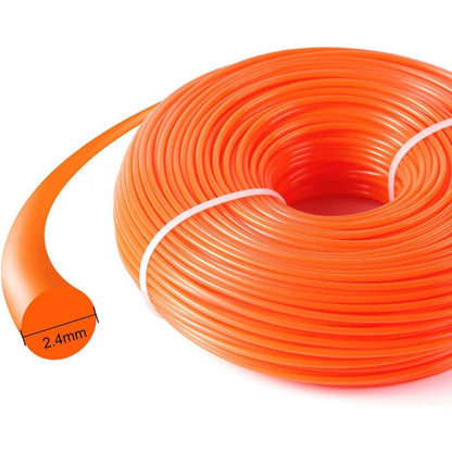 Mähfaden rund orange 2,4mm x 96m Trimmerfaden Motorsensen