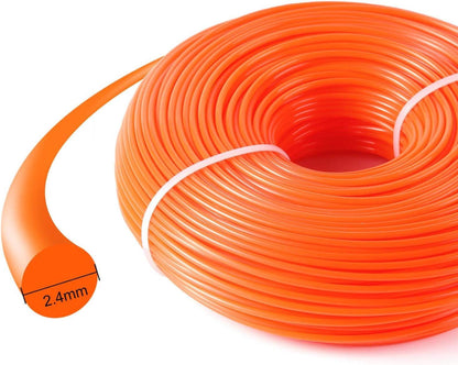 Mähfaden rund orange 2,4mm x 96m Trimmerfaden Motorsensen