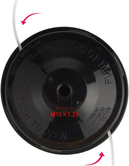 FEPITO Nylon Fadenkopf 2,4mm für Motorsensen M10x1,25 Links