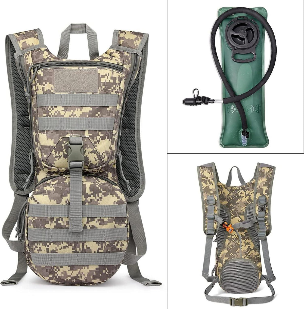 Militär Trinkrucksack mit 3L Blase für Wandern Radfahren