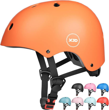 Fahrradhelm Kinder Jugend Multisport Skateboard CE Orange