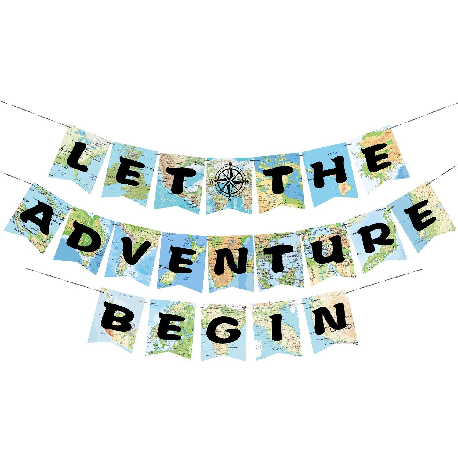 Abschiedsparty Deko Zubehör Wimpel Banner Girlande Adventure
