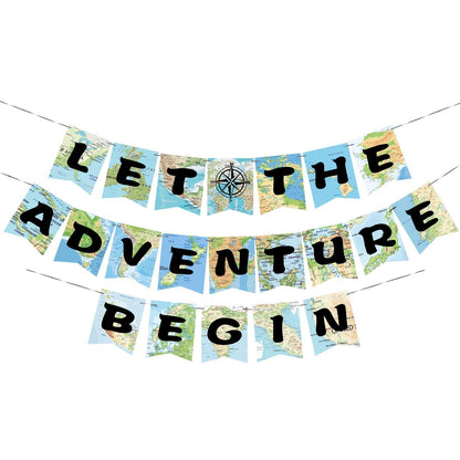 Abschiedsparty Deko Zubehör Wimpel Banner Girlande Adventure