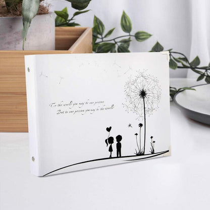 Scrapbook Vintage Fotoalbum Hochzeit Gästebuch 50 Schwarze