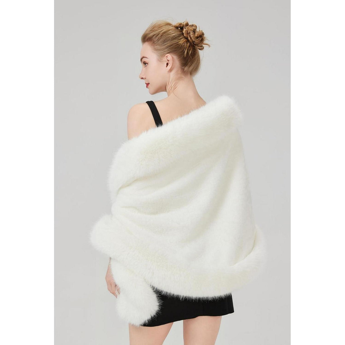 Kunstpelz Stola Bolero für Braut & Abendkleid