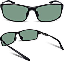 DUCO Herren-Sonnenbrille Polarisierte Sportbrille Al-Mg