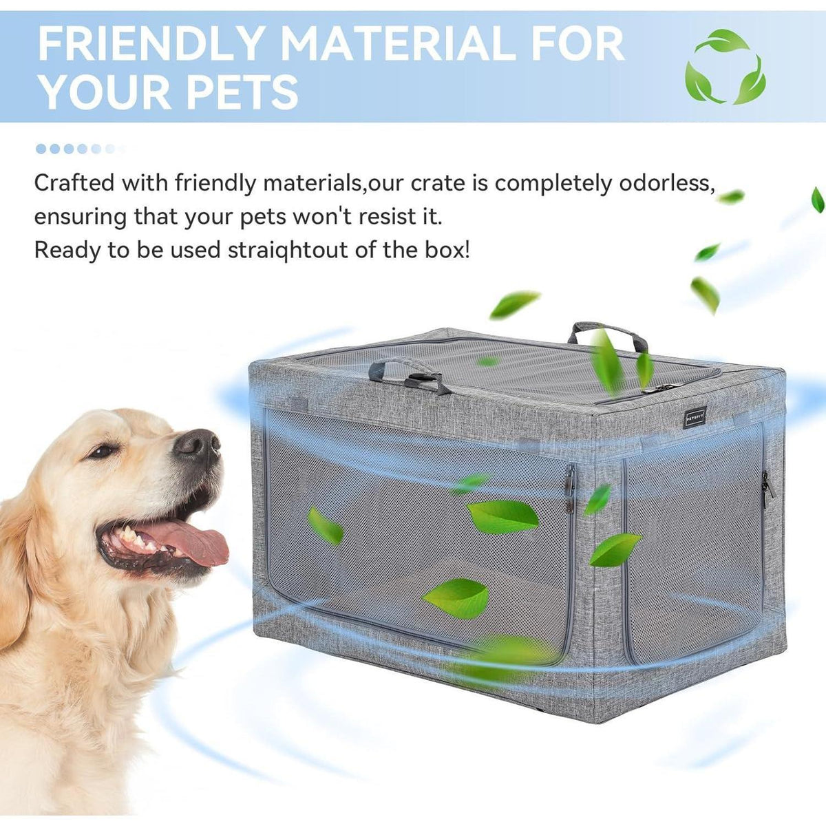 Faltbare Hundebox Grau – Bequemer Schlaf- & Reisekäfig