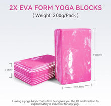 Yoga Blöcke Set Stabil rutschfest Eva Schaumstoff Pink