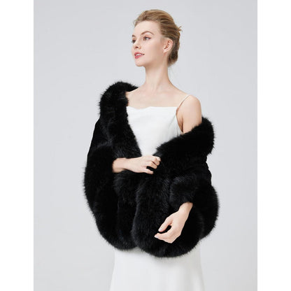 Kunstpelz Stola Damen für Hochzeit und Abendmode
