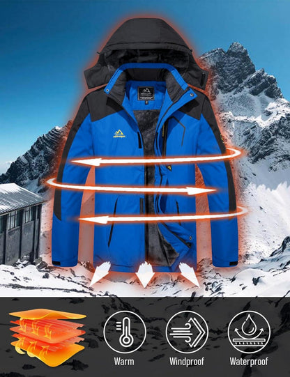 Winter Skijacke Fleece Gefüttert Outdoor Softshelljacke wasserdicht