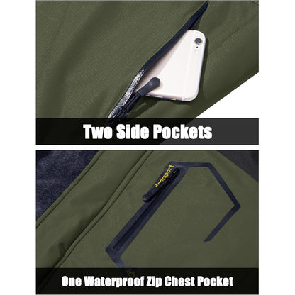 Herren Winter Skijacke Fleece Gefüttert Outdoor Wasserdicht