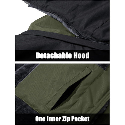 Herren Winter Skijacke Fleece Gefüttert Outdoor Wasserdicht