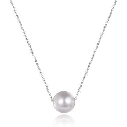 Perle Choker Halskette 925 Sterling Silber Süßwasser