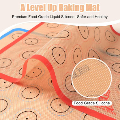 Silikon Backmatte 3er Set für Macarons & Brot, Antihaft