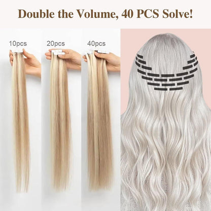 Remy Echthaar Tape Extensions Blond 50cm (#012/613)