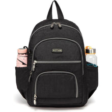 Damen Rucksack Nylon Leicht Klein 9L Schwarz