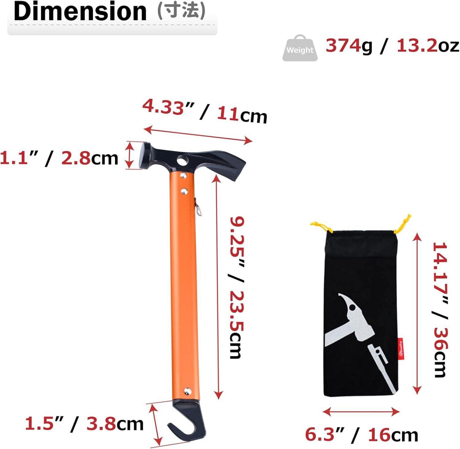 Ultraleichter Campinghammer mit