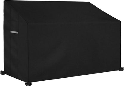 Gartenbank Schutzhülle 2-Sitzer 600D Oxford Schwarz UV-Beständig
