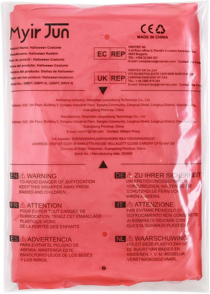 Halloween Umhang Vampir Kostüm Erwachsene Rot L Mit Kapuze