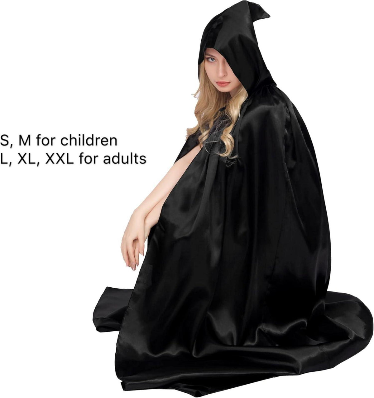 Umhang mit Kapuze Halloween Cosplay Vampir Kostüm für Erwachsene