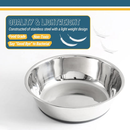 Rutschfester Edelstahl-Napf 2er Set 425ML für Hunde Katzen
