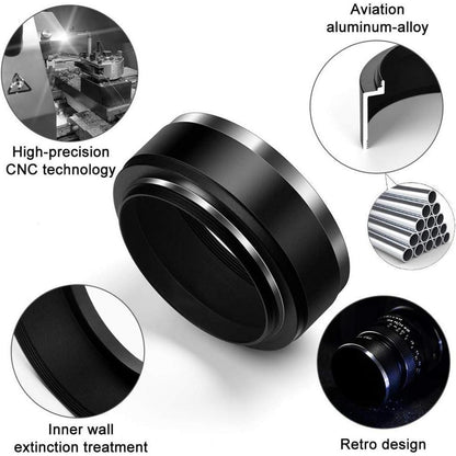 55mm Metall Standard Gegenlichtblende mit Objektivdeckel