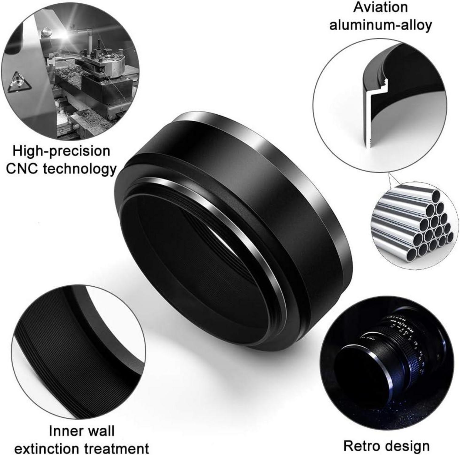 55mm Metall Standard Gegenlichtblende mit Objektivdeckel