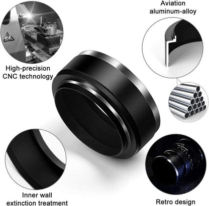 55mm Metall Standard Gegenlichtblende mit Objektivdeckel