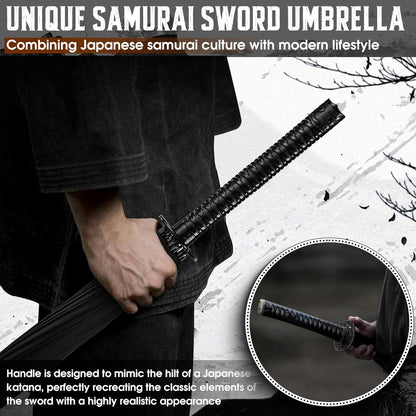 Großer Samurai Schwert Regenschirm mit langem Griff