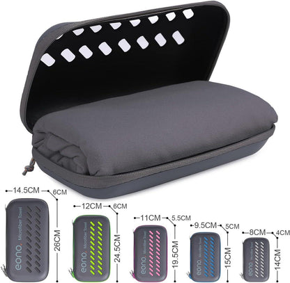Mikrofaser Handtuch schnell trocknend Leicht Strand Badehandtuch 140cm Dark Grey