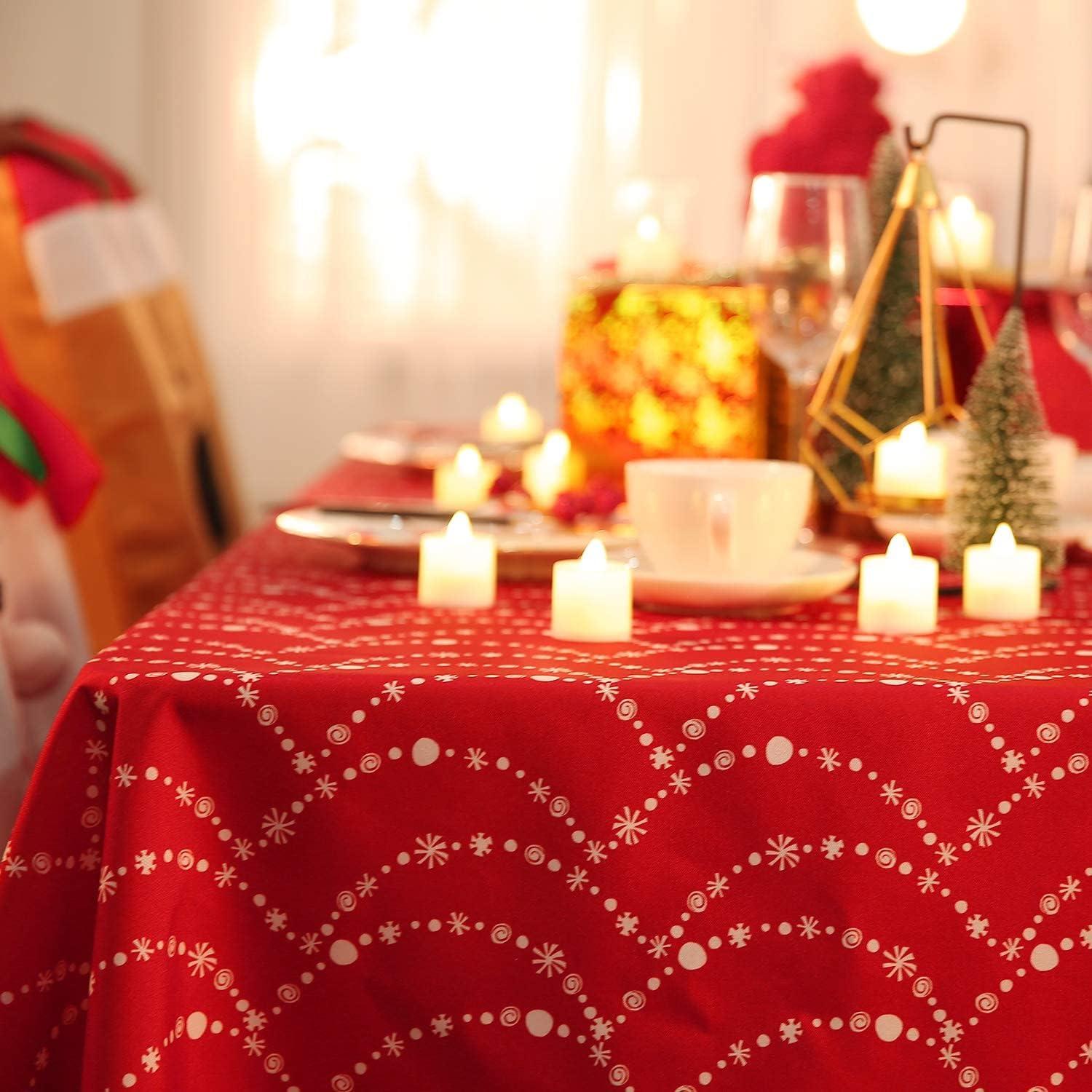 Wasserabweisende Weihnachtstischdecke Lotuseffekt 140x240 cm