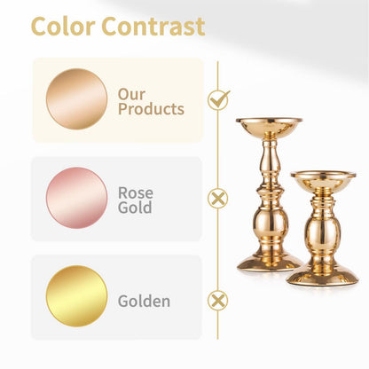 Kerzenständer Metall Gold Klein & Groß für Stumpenkerzen
