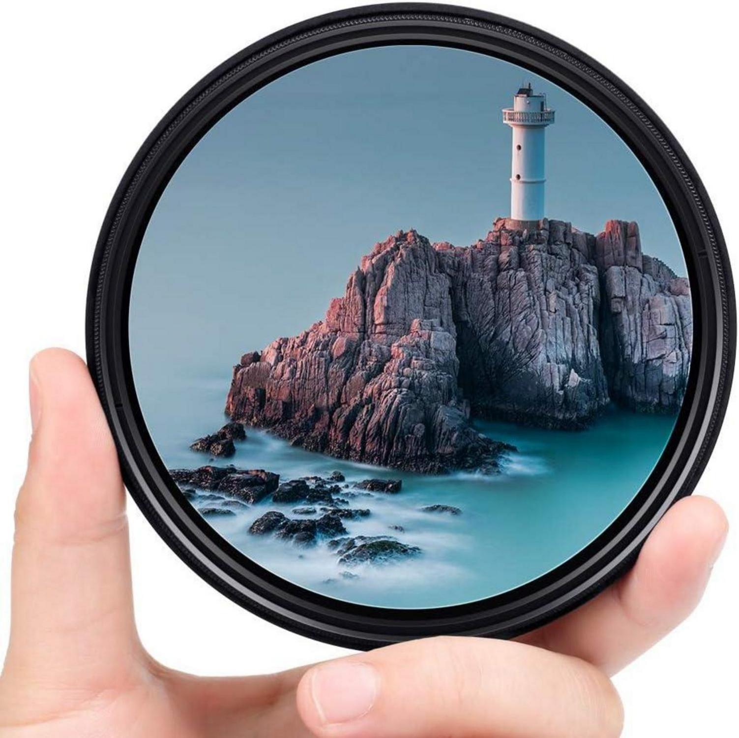 52mm Variabler ND Filter ND2-ND400 mit Reinigungstuch & Nylonbeutel