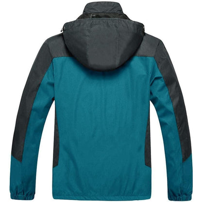 Herren Übergangsjacke wasserabweisend mit abnehmbarer Kapuze S See Blau