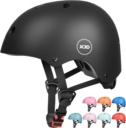 XJD Kinder Jugend Multisport-Fahrradhelm 3-13 Jahre Schwarz