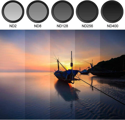 Fotover 58mm Variabler ND Filter ND2-ND400 für Kamera
