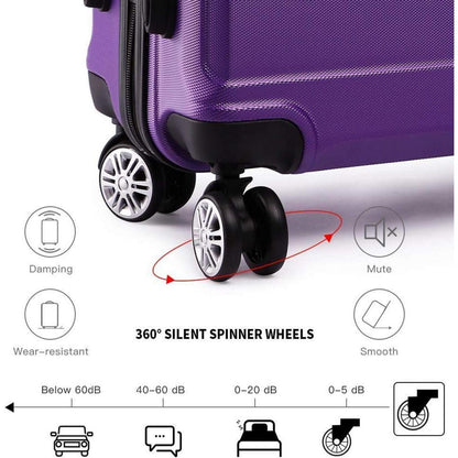 Koffer Trolley M (55cm) Violett mit TSA Schloss