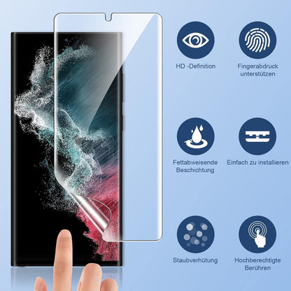 Schutzfolie Samsung Galaxy S22 Ultra 3 Stück HD Klar 3D Displayfolie
