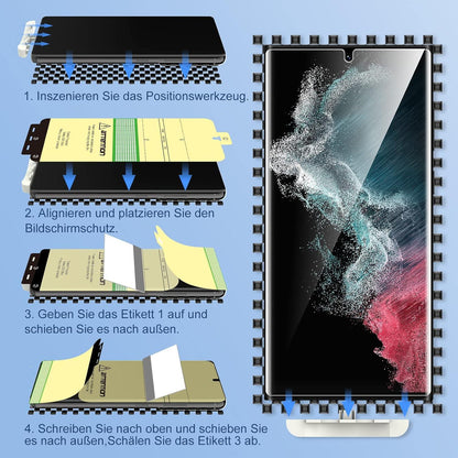 Schutzfolie Samsung Galaxy S22 Ultra 3D Vollständige Fingerabdruck-ID HD Klar