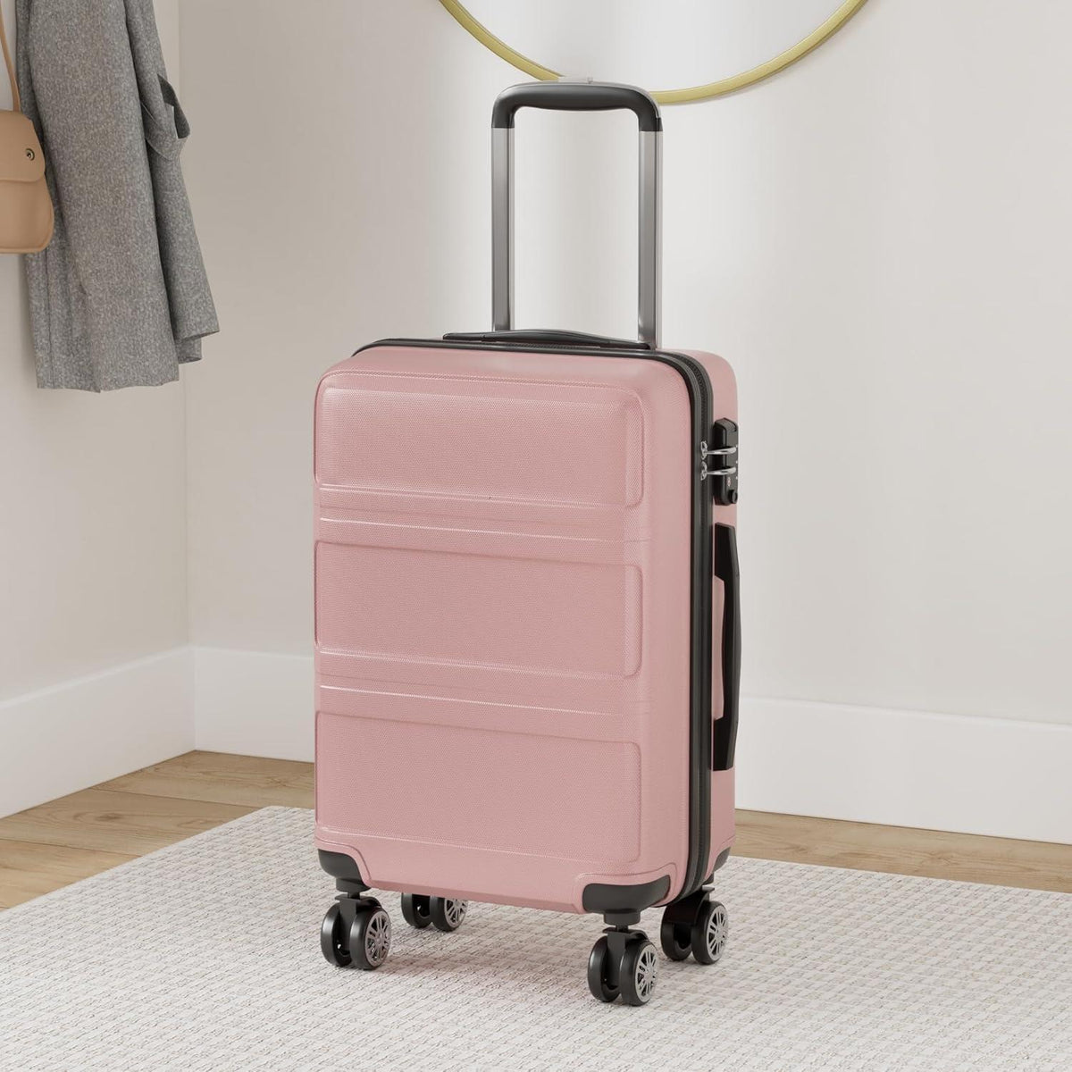Reisekoffer L (65cm) Rosegold mit TSA Schloss