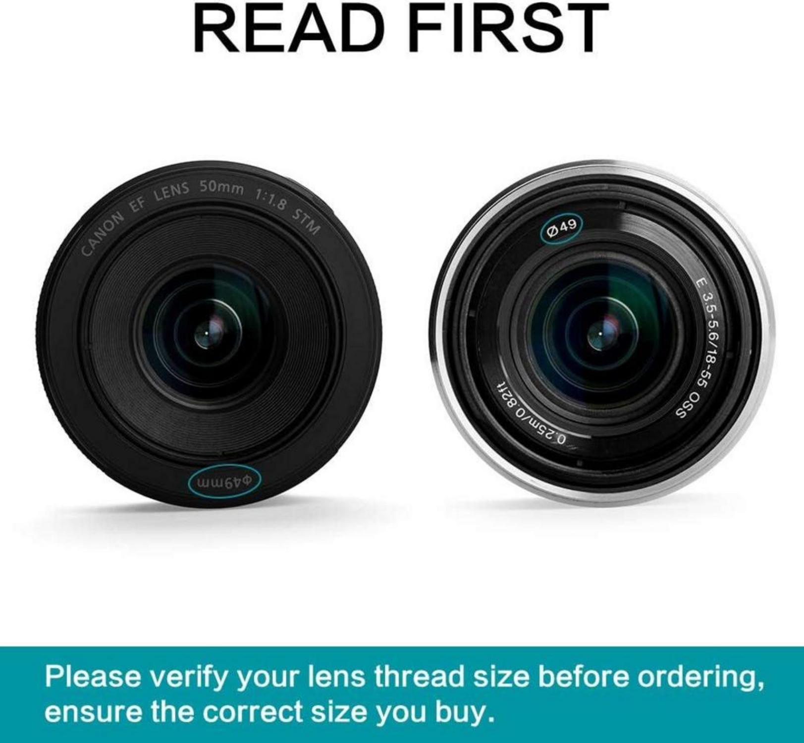 58mm Filter Kit UV CPL für Canon Nikon Sony Pentax Olympus Fuji Kameras