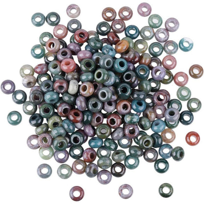 20 Stück Natürliche Indischer Achat Runde Perlen 14x8mm