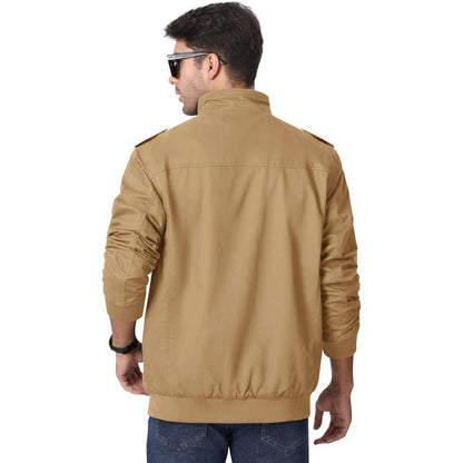 Herren Übergangsjacke Cargo Militärjacke Winddicht Viele Taschen