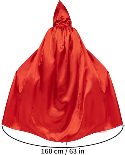 Umhang mit Kapuze Halloween Vampir Kostüm Erwachsene Cosplay Myir Unisex Rot XXL