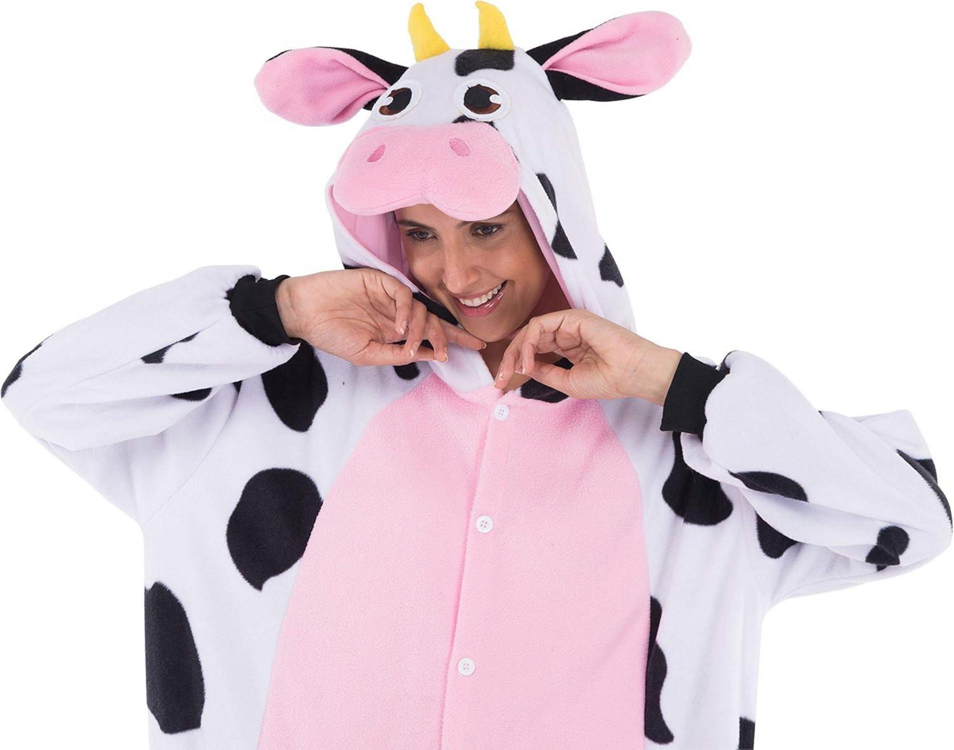 Plüsch Pyjama Kuh Tier Halloween Kostüm XL Multicolor
